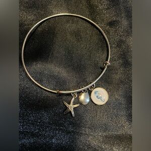 Beach Charm Bangle Bracelet